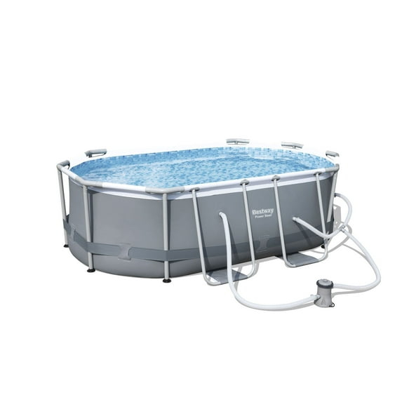 Bestway Steel Pro MAX 10’ x 6'7" x 33" Oval Above Ground Pool Set, Family Pool, Durable, Corrosion-Resistant Construction, Easy, No-Tool Setup