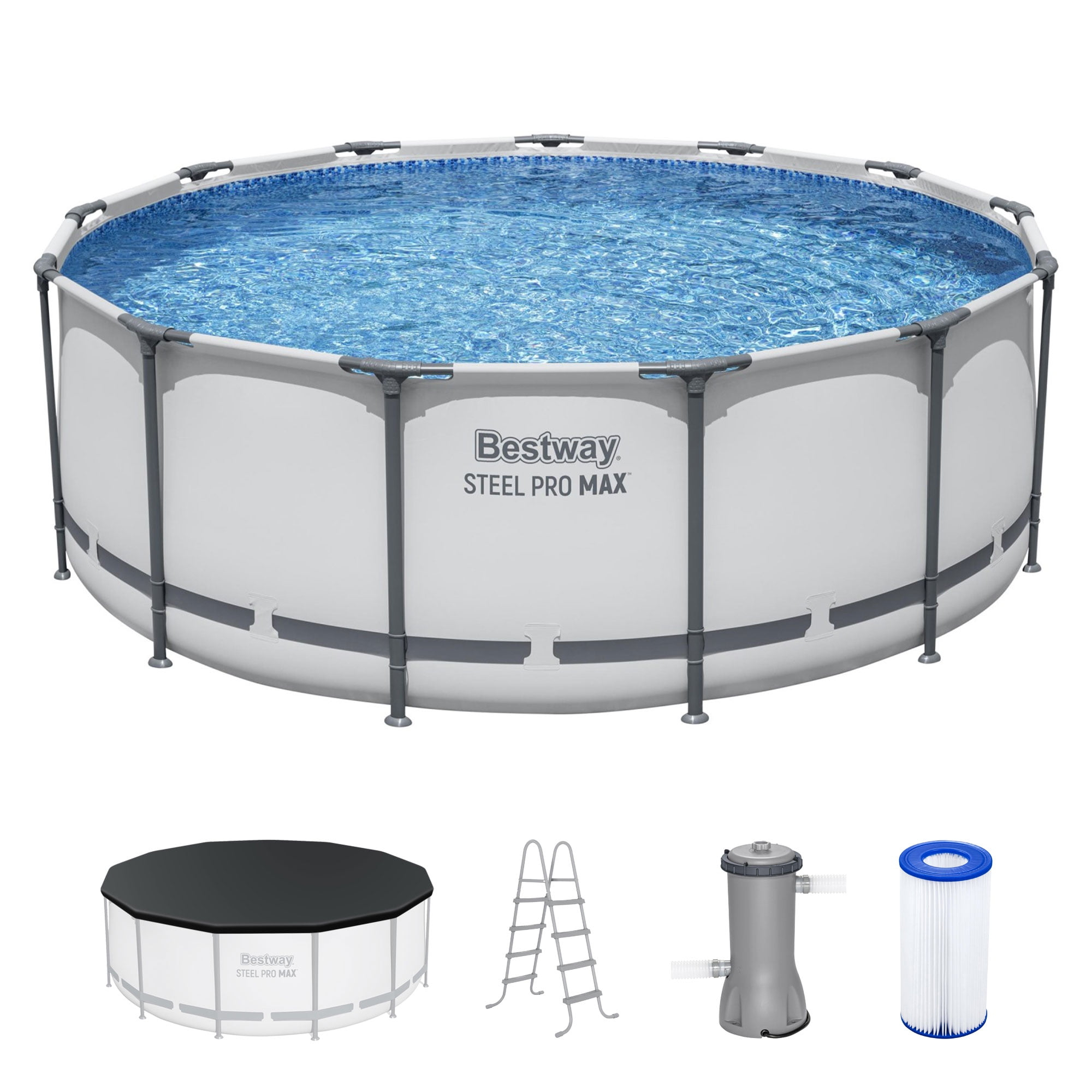 Bestway Steel Pro MAX 13' x 48" Round Above Ground Swimming Pool Set