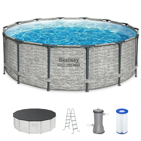 Bestway Steel Pro MAX 14' x 48" Round Above Ground Swimming Pool Set