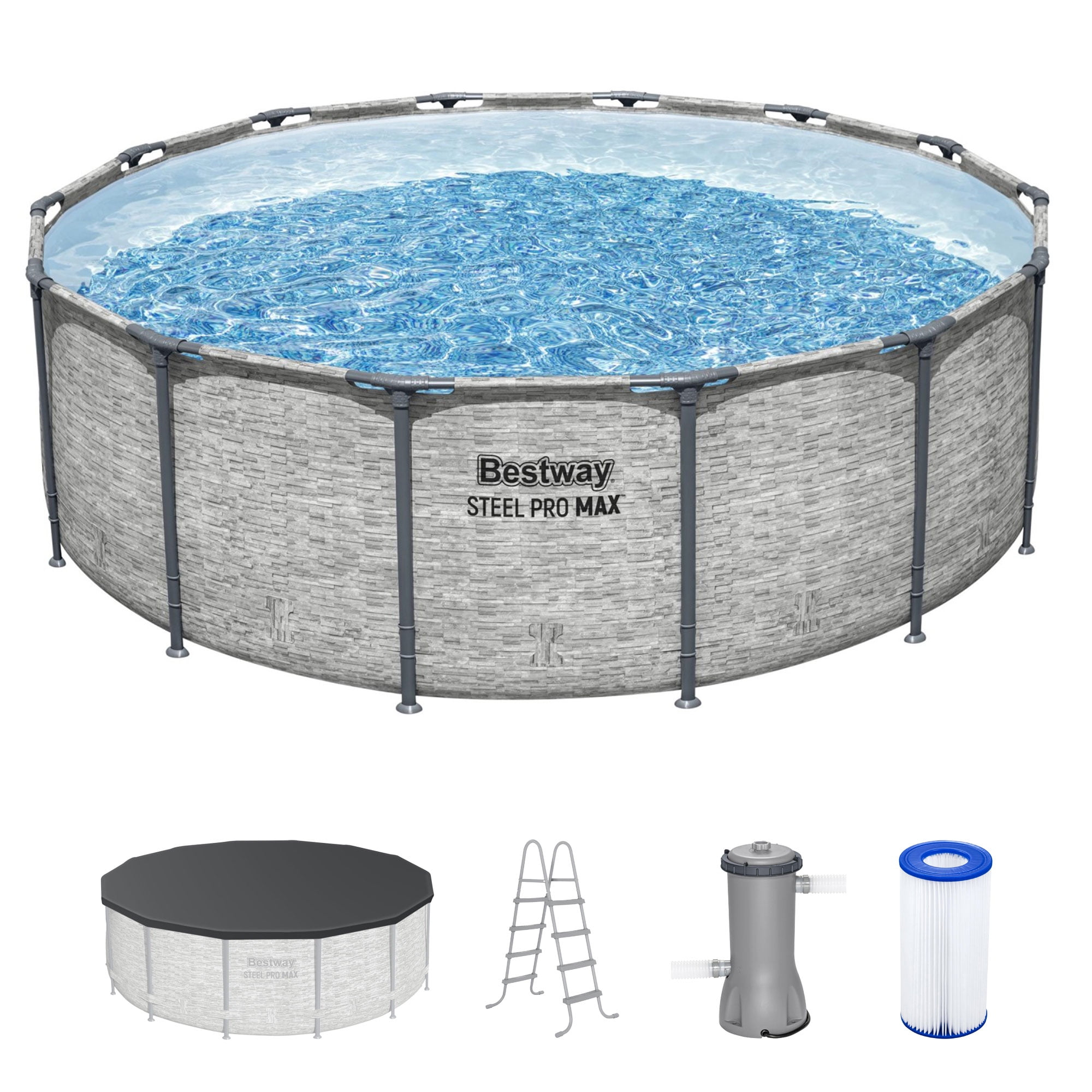 Bestway Steel Pro MAX 14' x 48" Round Above Ground Swimming Pool Set