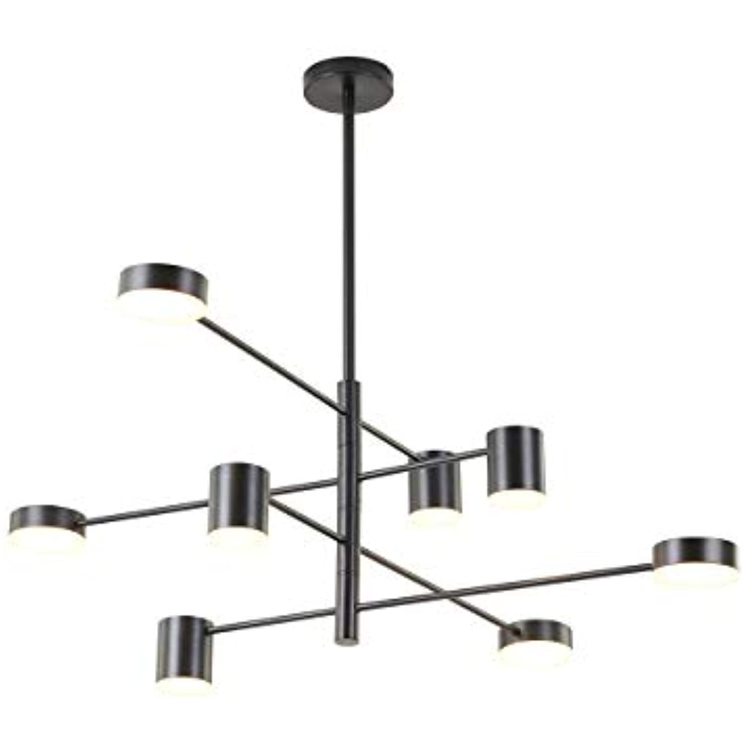 Led Chandelier In Black Finish