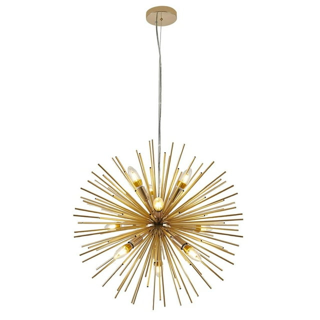 Bethel International Chandelier Antique Brass Aluminum