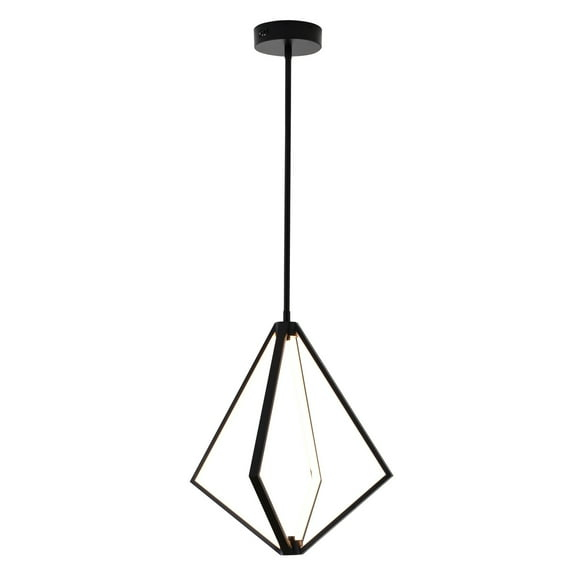Bethel International LED Chandelier Black Metal & Silicone