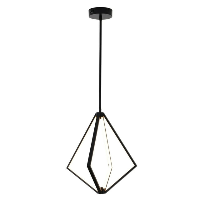 Bethel International LED Chandelier Black Metal & Silicone