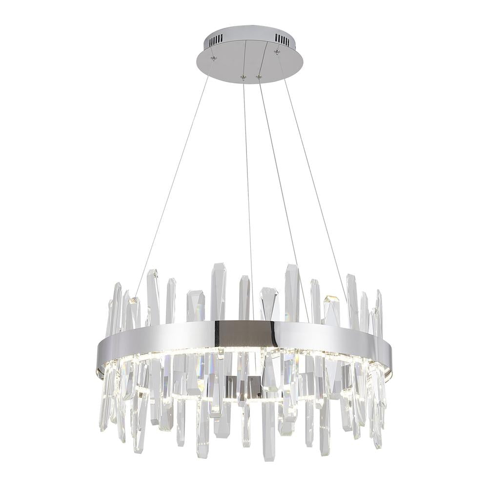 Bethel International LED Chandelier  Chrome Stainless Steel & Crystal