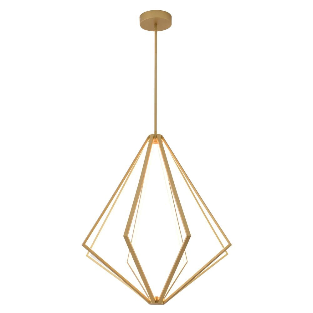 Bethel International LED Chandelier Gold Metal & Silicone
