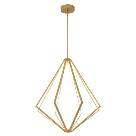 Bethel International LED Chandelier Gold Metal & Silicone