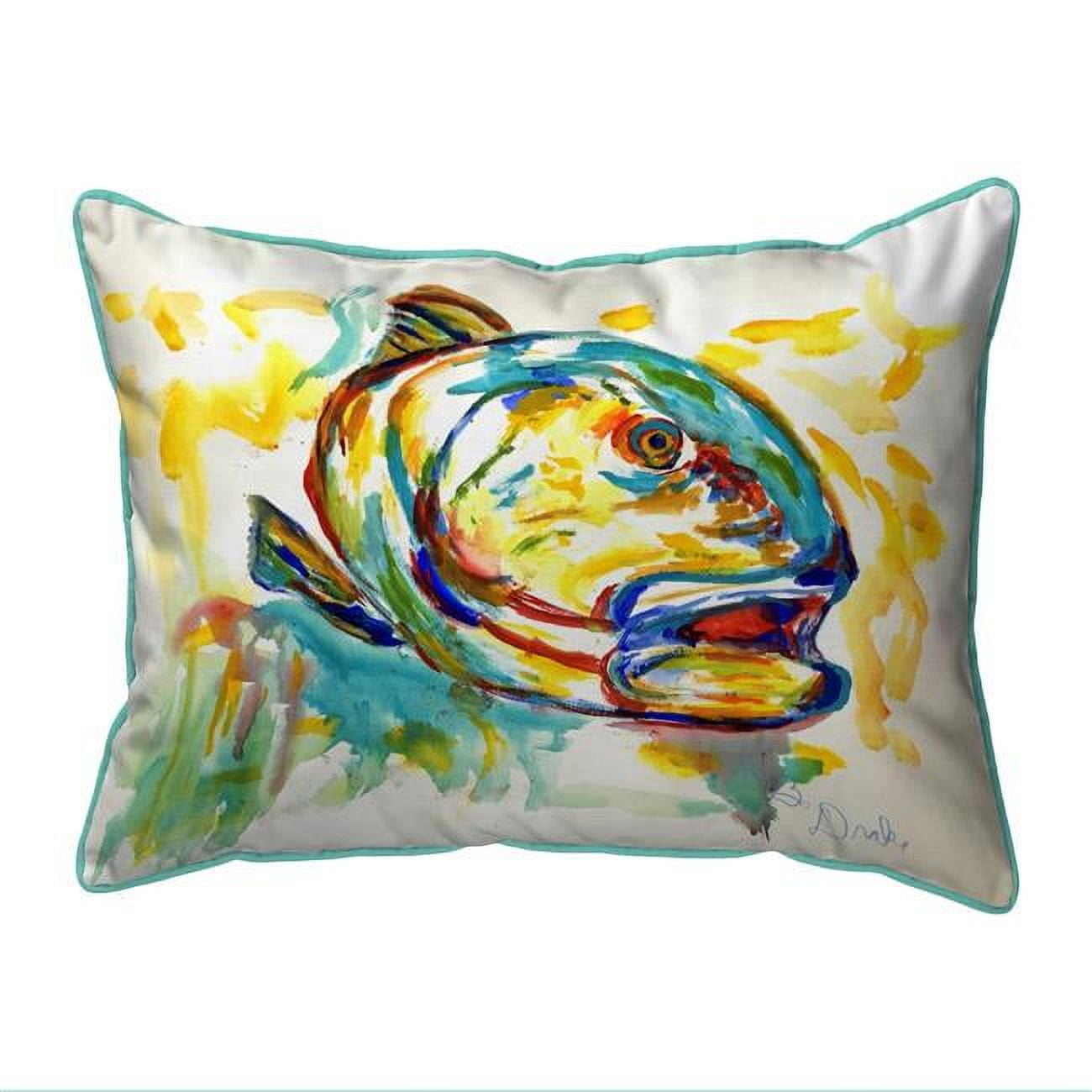Betsy Drake Interiors Grouper Fish Pillow