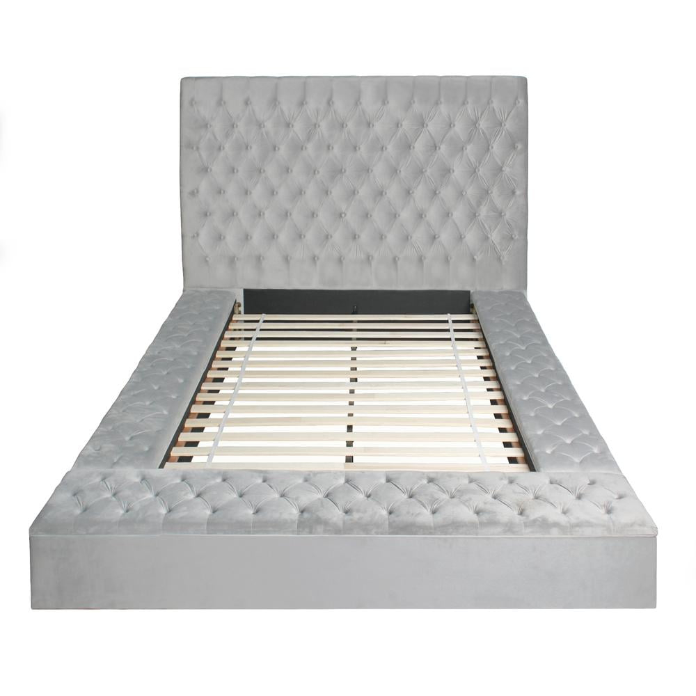 Cosmopolitan Velvet Tufted Upholstered Storage Platform with Headboard