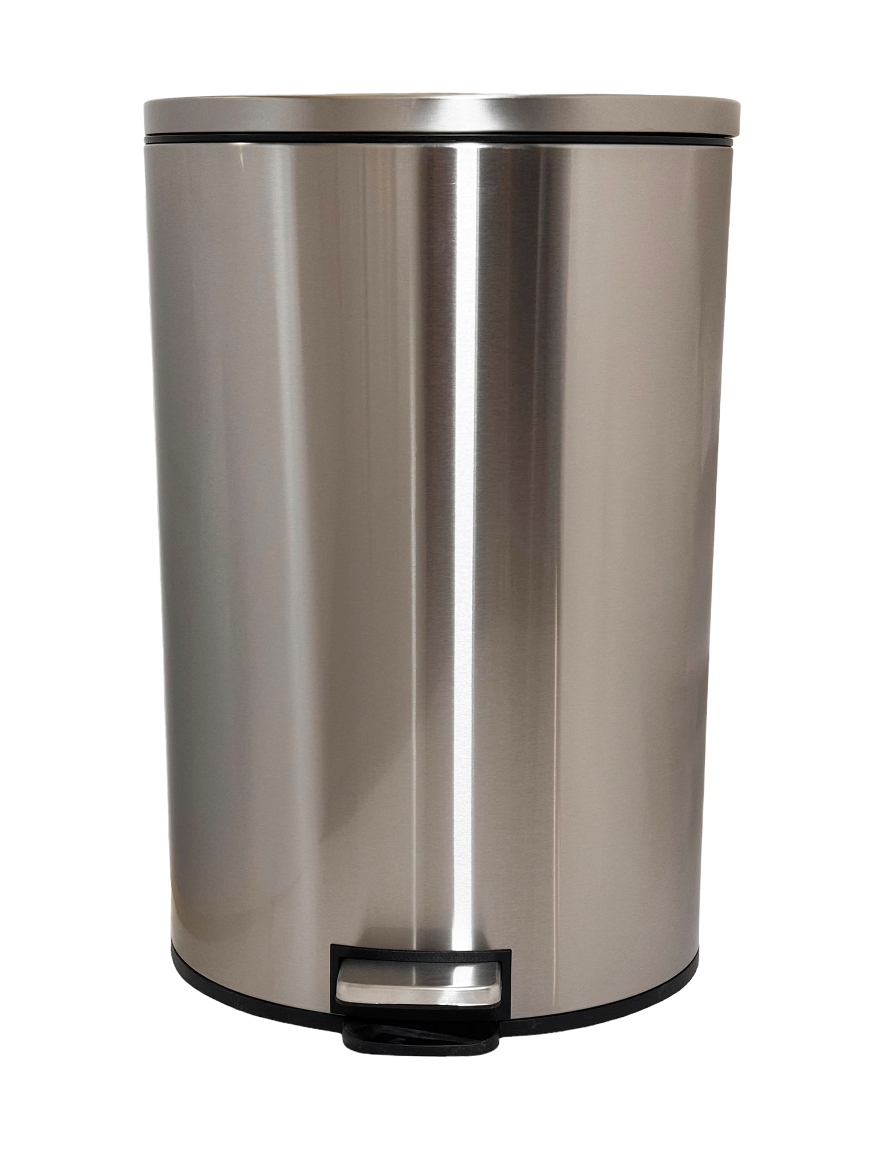 Better Homes & Gardens 10.5 Gallon Trash Can, Oval Kitchen Step Trash Can, Stainless Steel