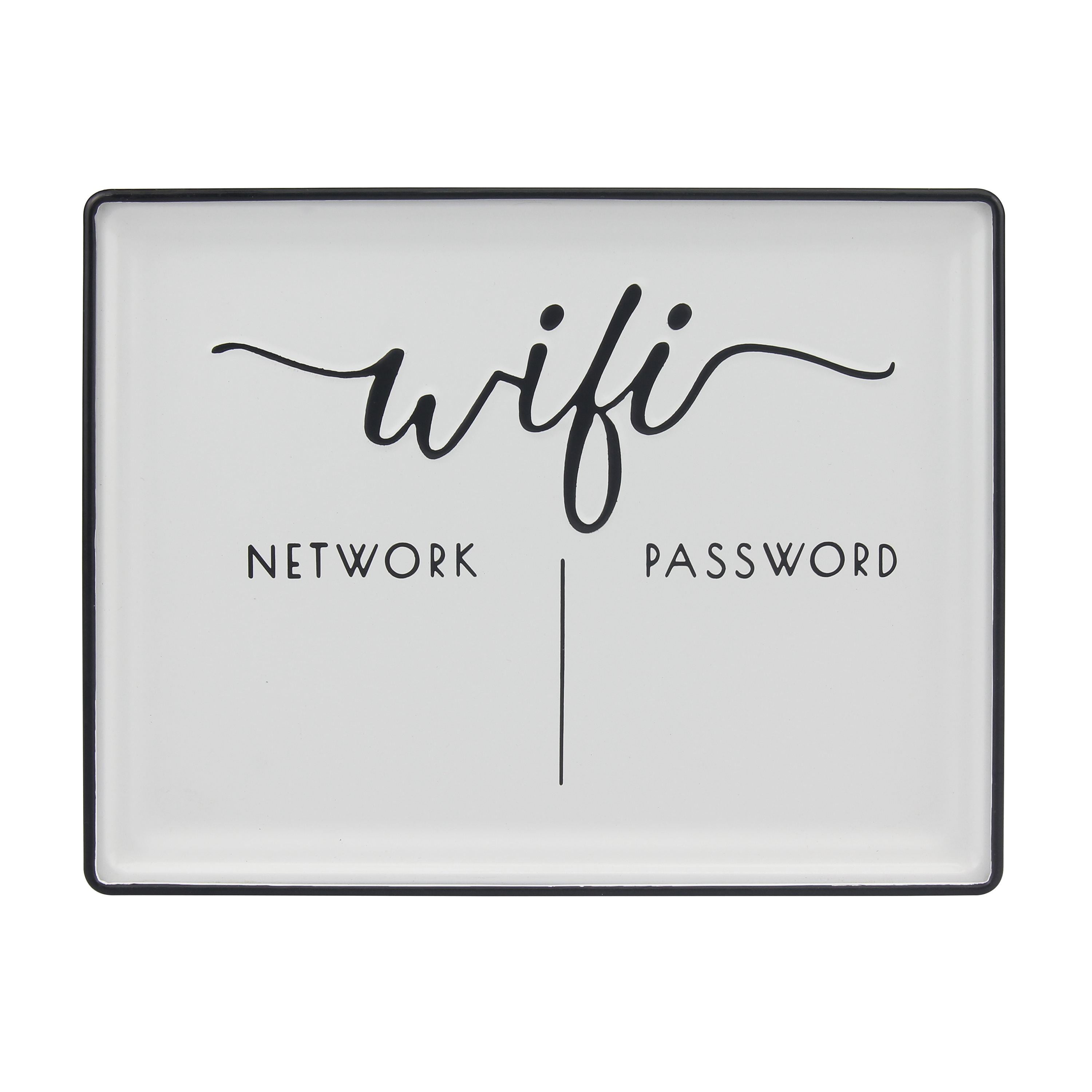 Better Homes & Gardens Decorative Wi-Fi Password Tabletop Sign, White