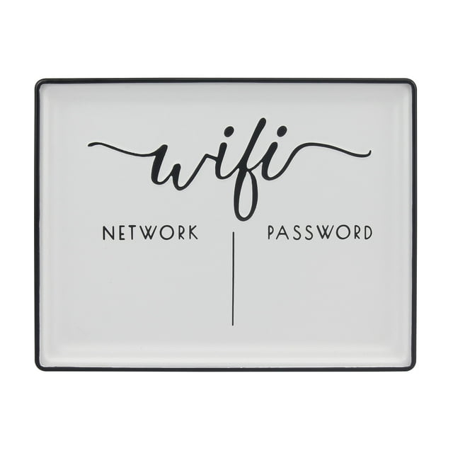 Better Homes & Gardens Decorative Wi-Fi Password Tabletop Sign, White
