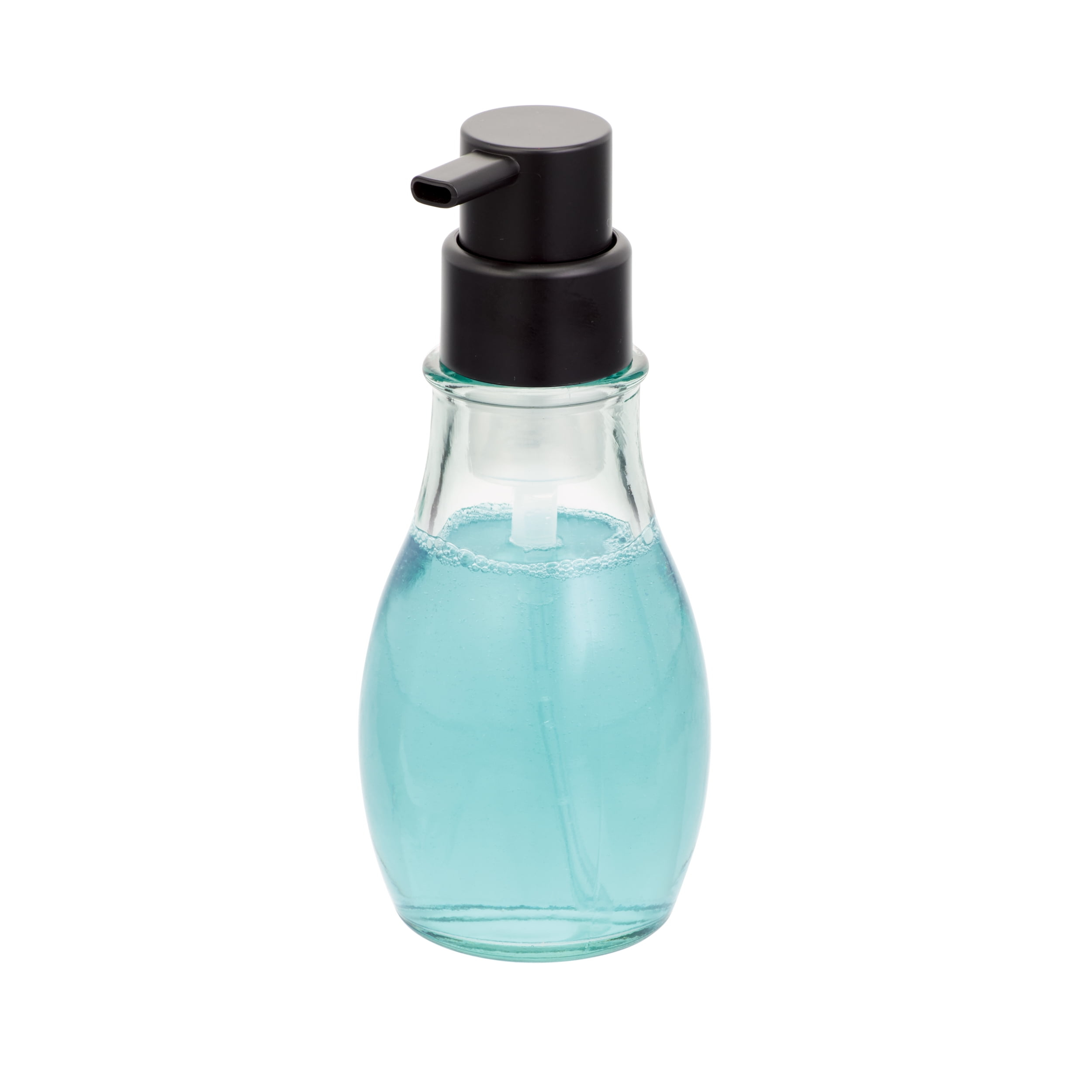 Better Homes & Gardens Recycled Glass Foaming Soap Pump, Clear/ Black