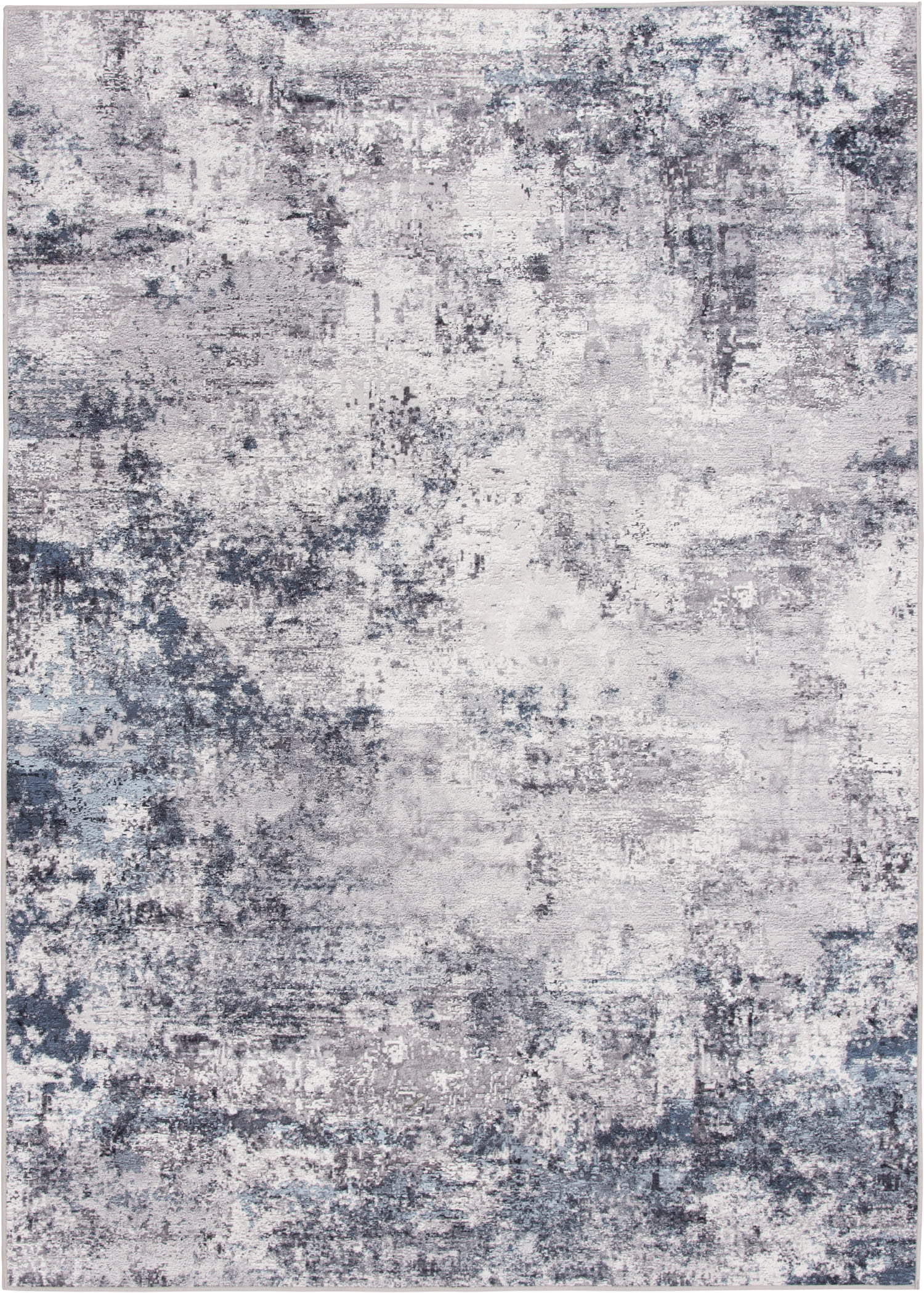 Better Homes and Gardens Abstract Machine Washable Navy Polyester Indoor Area Rug, 5'x7'
