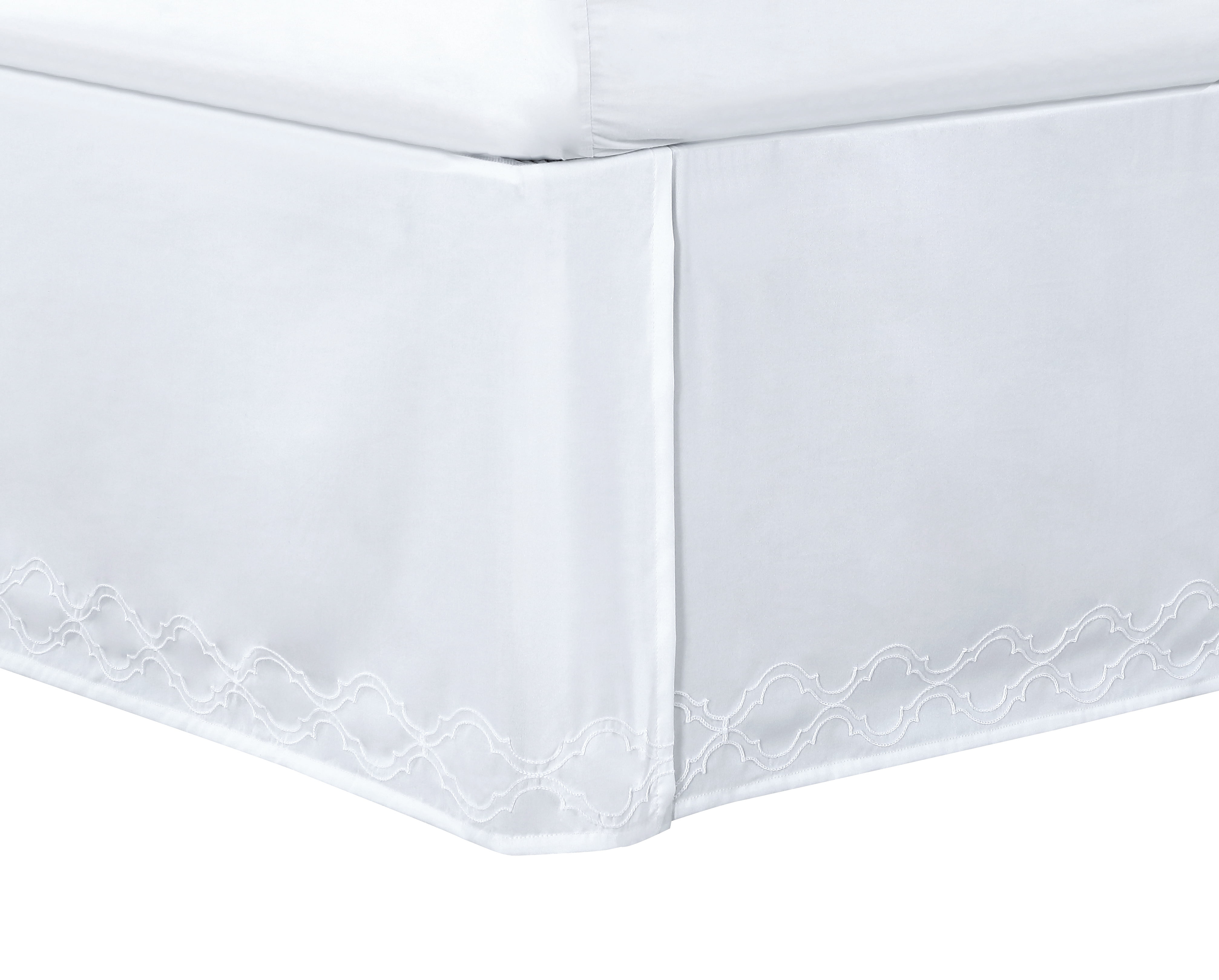 Better Homes & Gardens Embroidered Bed Skirt, White, Full/Queen