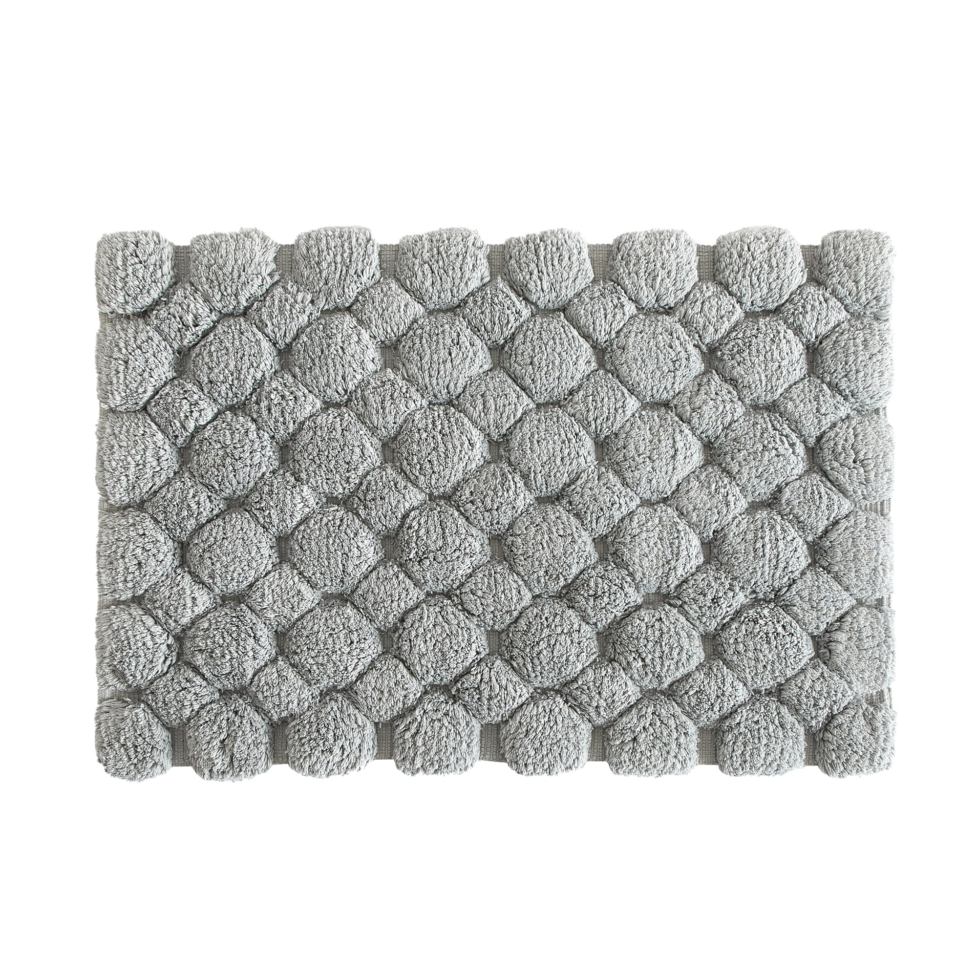 Better Homes & Gardens Grey Cotton Lush Bauble 2-Piece Bath Rug Set, 17" x 20" and 20" x 30"