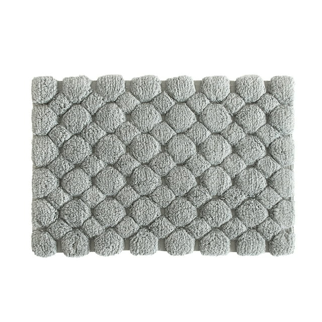 Better Homes & Gardens Grey Cotton Lush Bauble 2-Piece Bath Rug Set, 17" x 20" and 20" x 30"