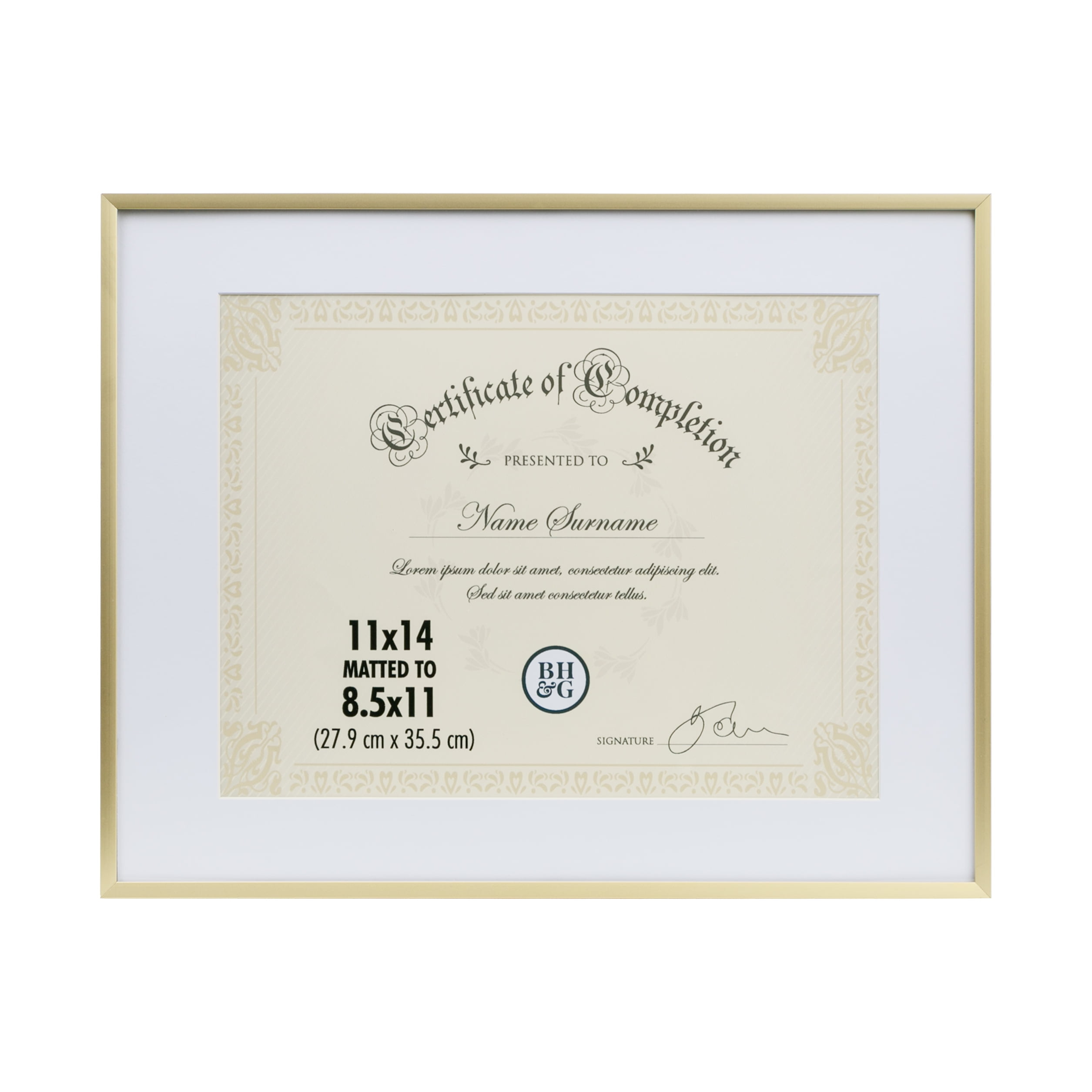 Better Homes and Gardens Thin Gold Document Frame