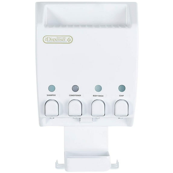 Better Living Products  ULTI-MATE 4 Chamber Shower Dispenser with Shower Caddy White