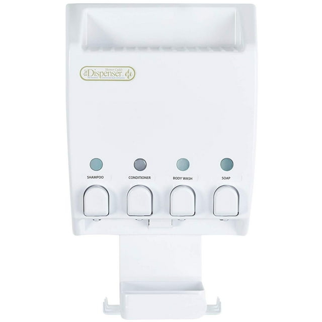 Better Living Products  ULTI-MATE 4 Chamber Shower Dispenser with Shower Caddy White