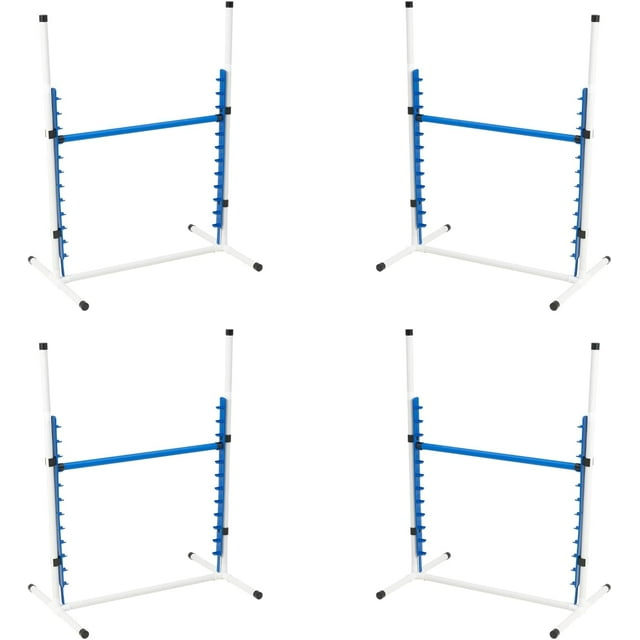 Better Sporting Dogs 4 Pack Adjustable Dog Agility Bar Jumps w/Cup Strips | Competition-Style Jump Cups for Height Class & Safe Displacement