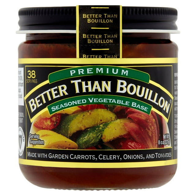 Better Than Bouillon Premium Seasoned Vegetable Base, Shelf-Stable, 8 oz Jar