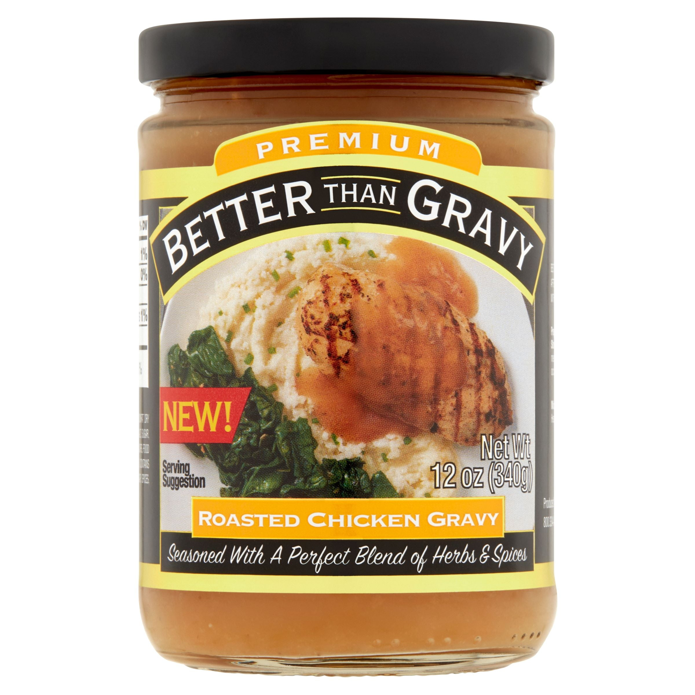 Better Than Gravy, Premium Roasted Chicken Gravy, Shelf-Stable, 12 oz Jar