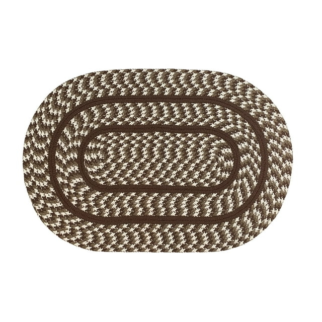 Better Trends Cottage 100% Polypropylene 24" x 40" Braided Rug - Brown & Ivory