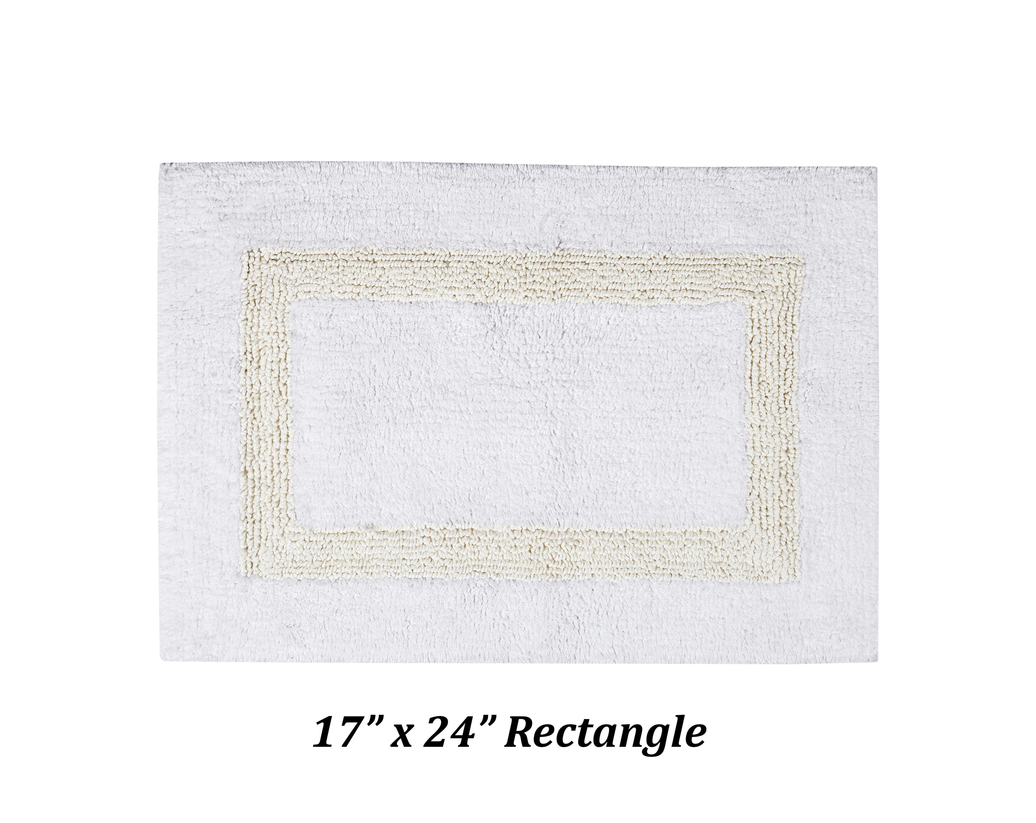 Better Trends Hotel 100% Cotton 17" x 24" Bath Rug - White/Ivory