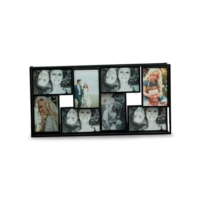 Bey-Berk International WF229-14 4 x 6 in. Metal Photo Collage Frame with 8 Photos - Black