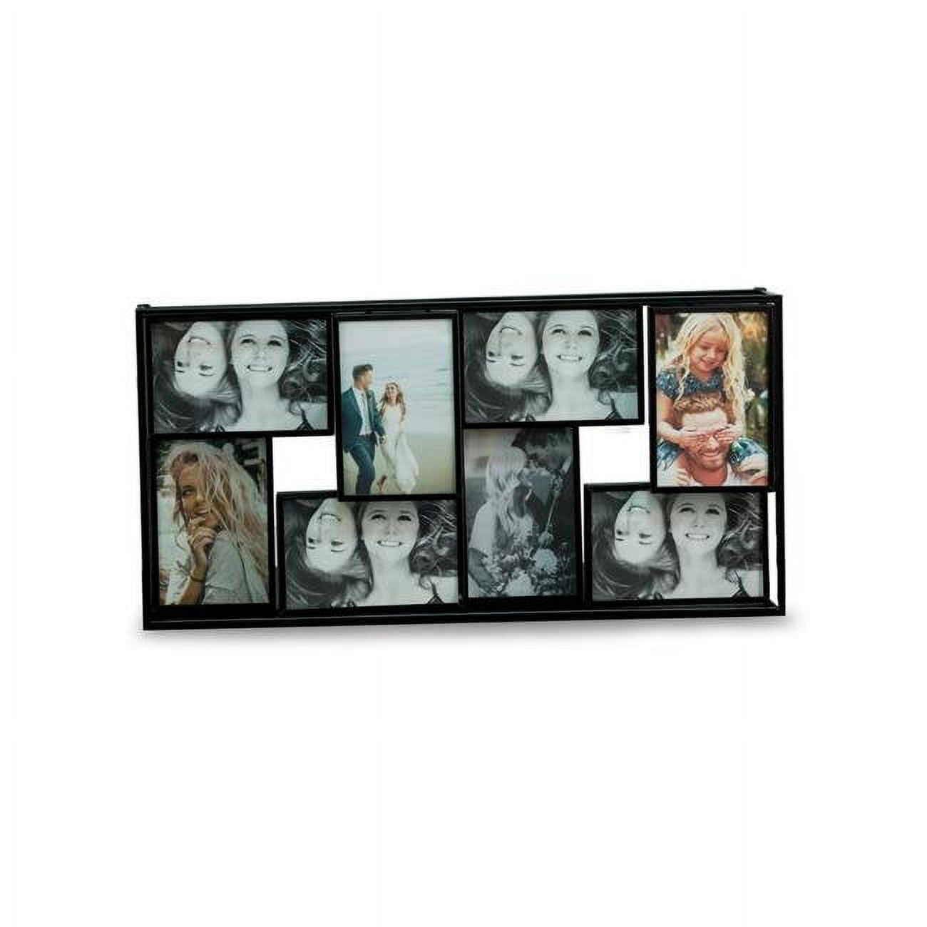 Bey-Berk International WF229-14 4 x 6 in. Metal Photo Collage Frame with 8 Photos - Black