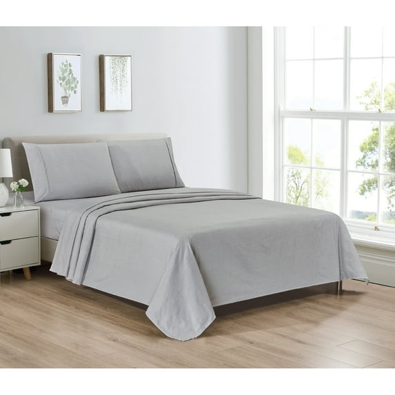 Bibb Home Egyptian Luxury 1800 Count Printed 4 Piece Sheet Set