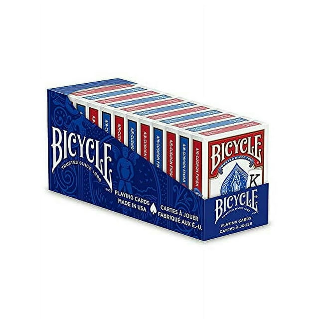 Bicycle Standard Playing Card Decks, Red Blue, 12 Pack