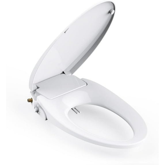 MyDepot Non-Electric Elongated Bidet Toilet Seat with Dual-Mode Nozzle