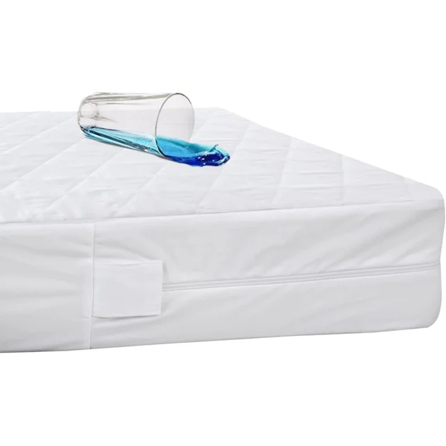 Biloban Waterproof Zippered Polyester Mattress Encasement, Crib Bed