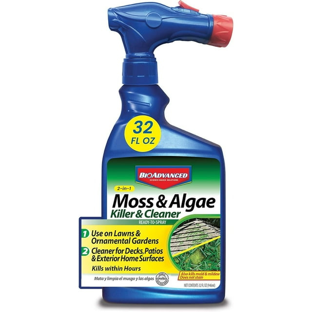BioAdvanced 32 oz. Ready-to-Spray 2-in-1 Moss and Algae Killer 704710