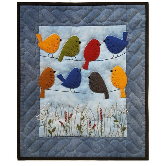 Birds On A Wire Wall Quilt Kit | Wall Quilt Hanging by Rachels of Greenfield | Crafts for Adults
