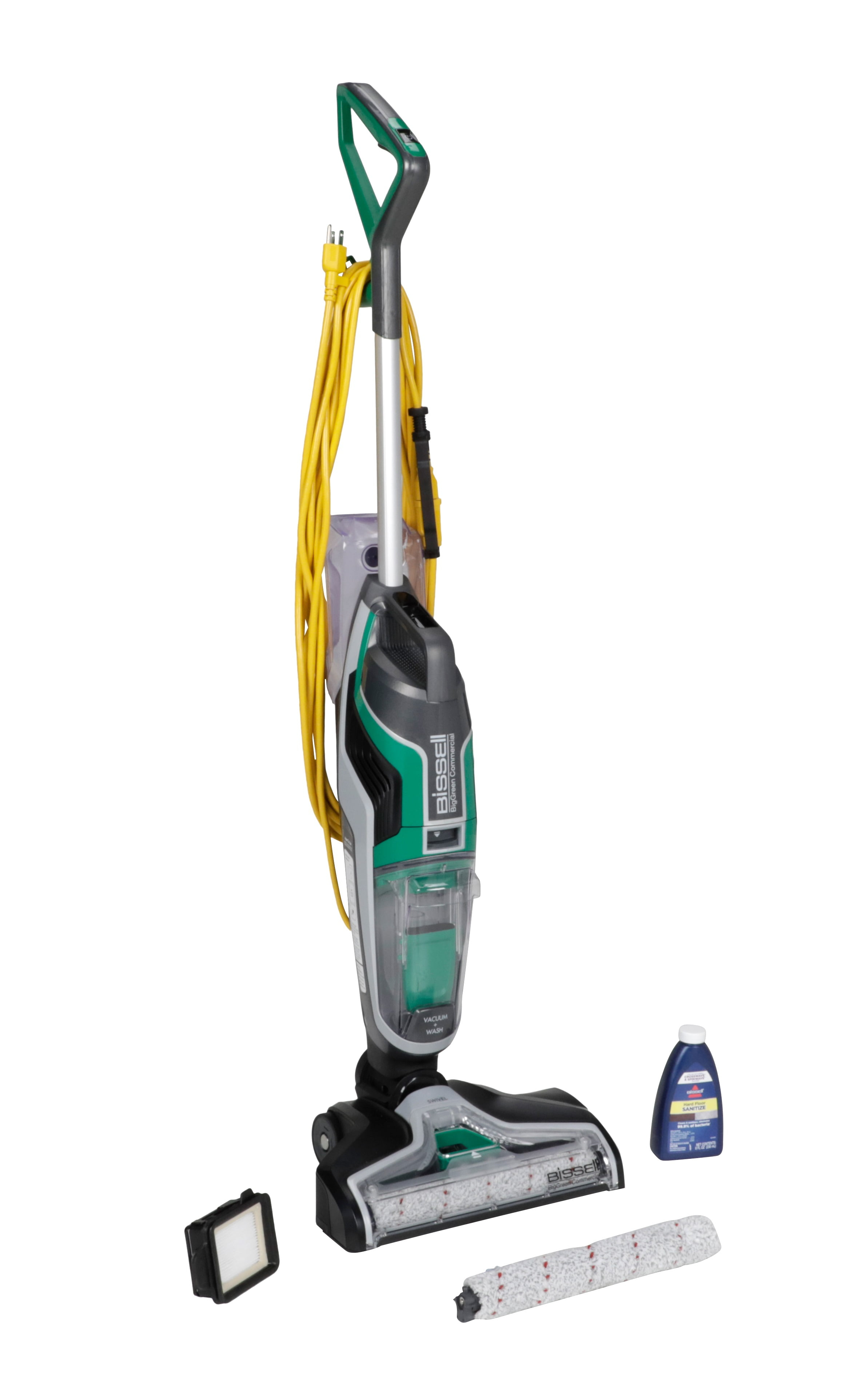 Bissell Commercial Floor Wash 13.5 Inch Combo Wet & Dry Hard Floor Washer/Scrubber & Vacuum BGFW13 + Accessories
