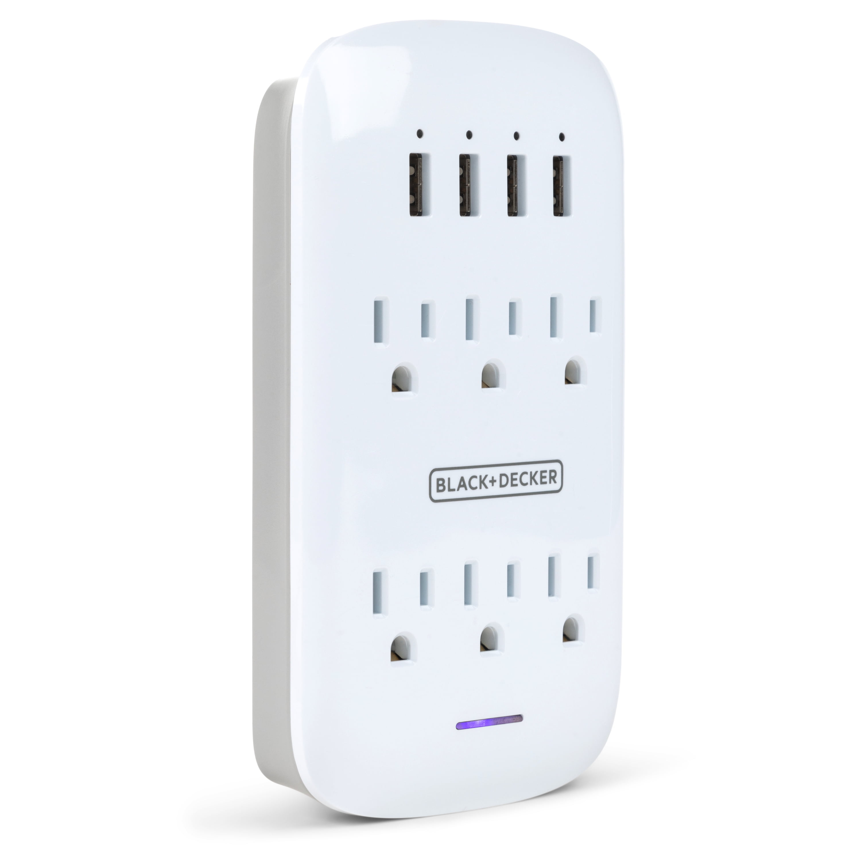 Black + Decker Surge Protector Wall Tap 6 Outlets + 4 USB