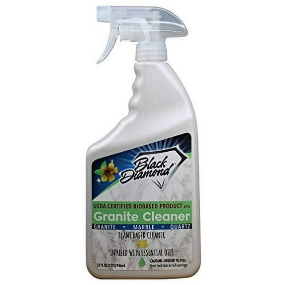 Black Diamond Stoneworks Granite Counter Cleaner: USDA Certified BIOBASED- Safe for Granite and other stone countertops. Safe for food contact formula to keep your countertops looking fresh and clean!