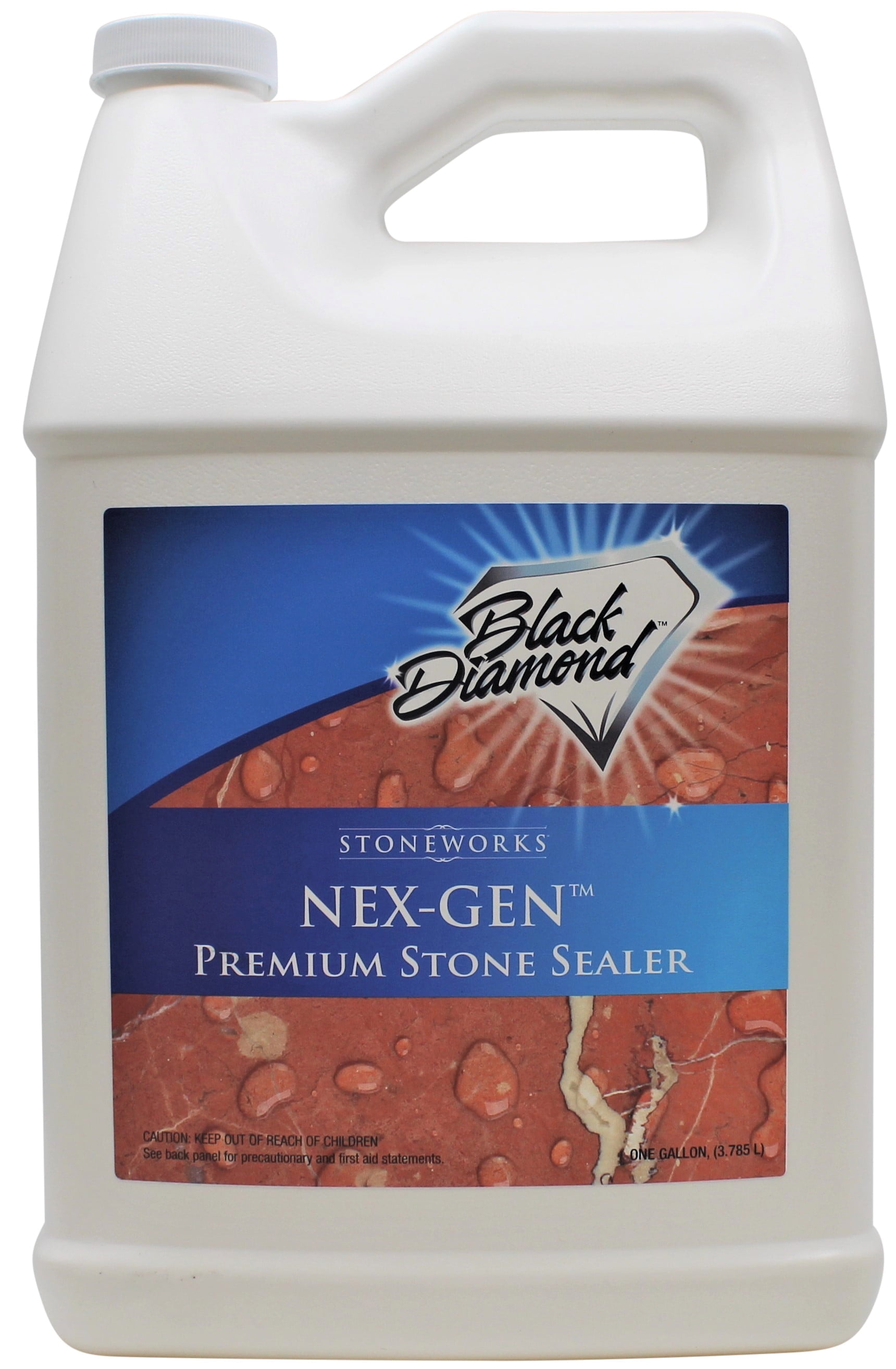 Black Diamond Stoneworks NEX-GEN Natural Stone Penetrating Sealer: Long-Lasting Protection Interior and Exterior ; Granite, Marble, Travertine, Limestone, Grout, Tile, Brick, Slate Floors