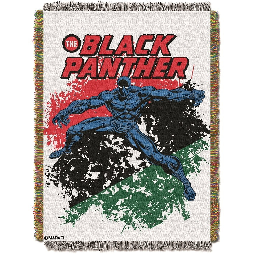 Northwest Marvel Black Panther Throw Blanket, Panther Defend Superhero Fan Decor, 48x60 Inches