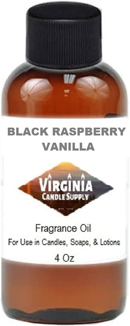Black Raspberry Vanilla Fragrance Oil 4 oz Bottle for Candle Making, Soap Making, Tart Making, Room Sprays, Lotions, Car Fresheners, Slime, Bath Bombs, Warmers