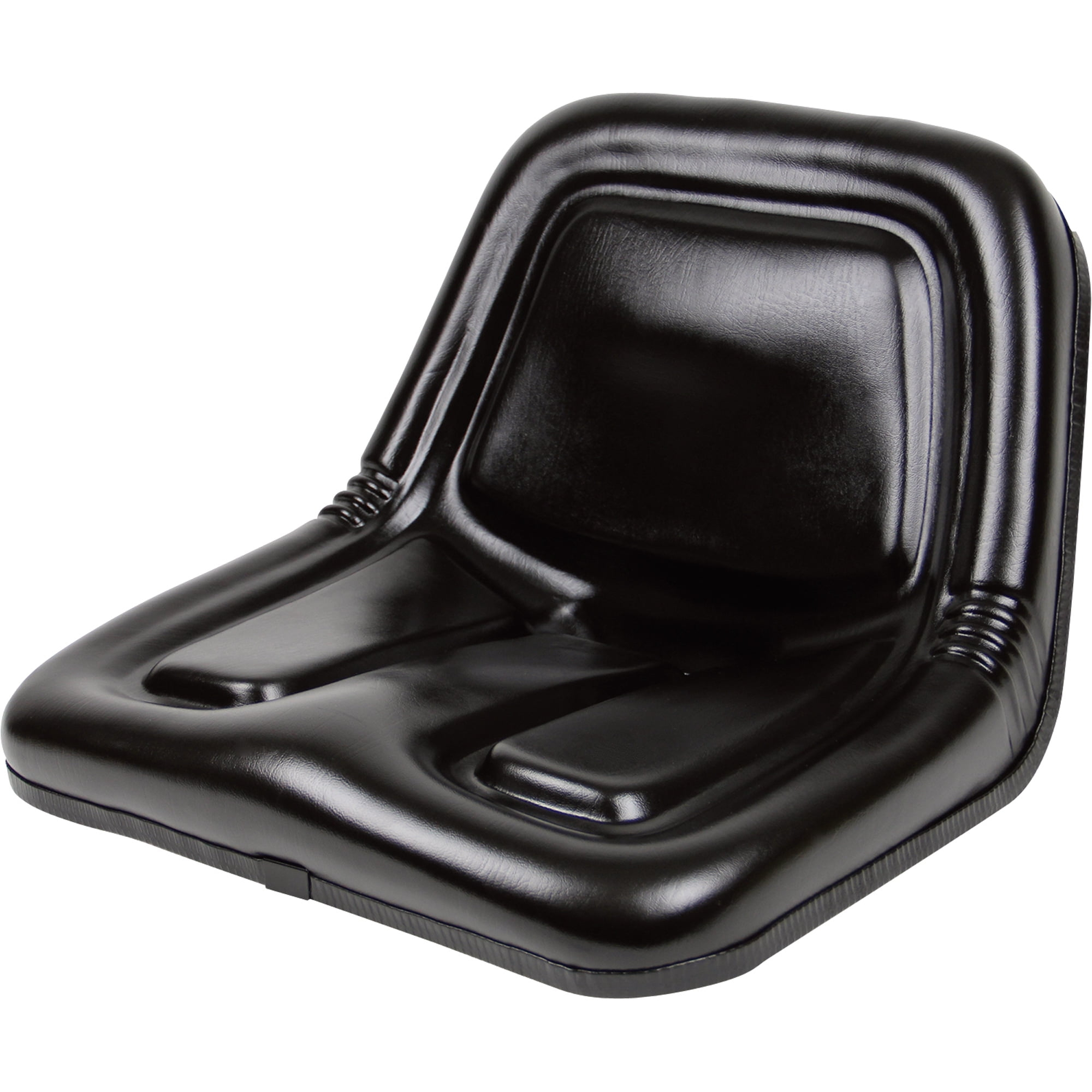 Concentric International Black Talon Deluxe High Back Black Steel Pan Mower Seat