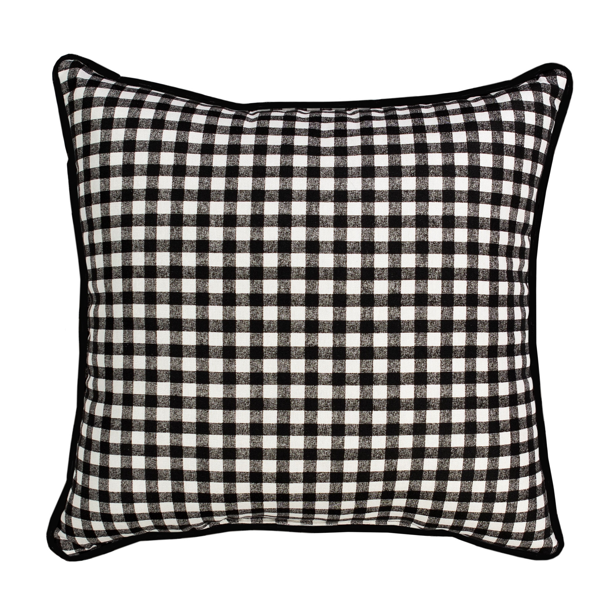 Newton Checkered Cotton Reversible Throw Pillow