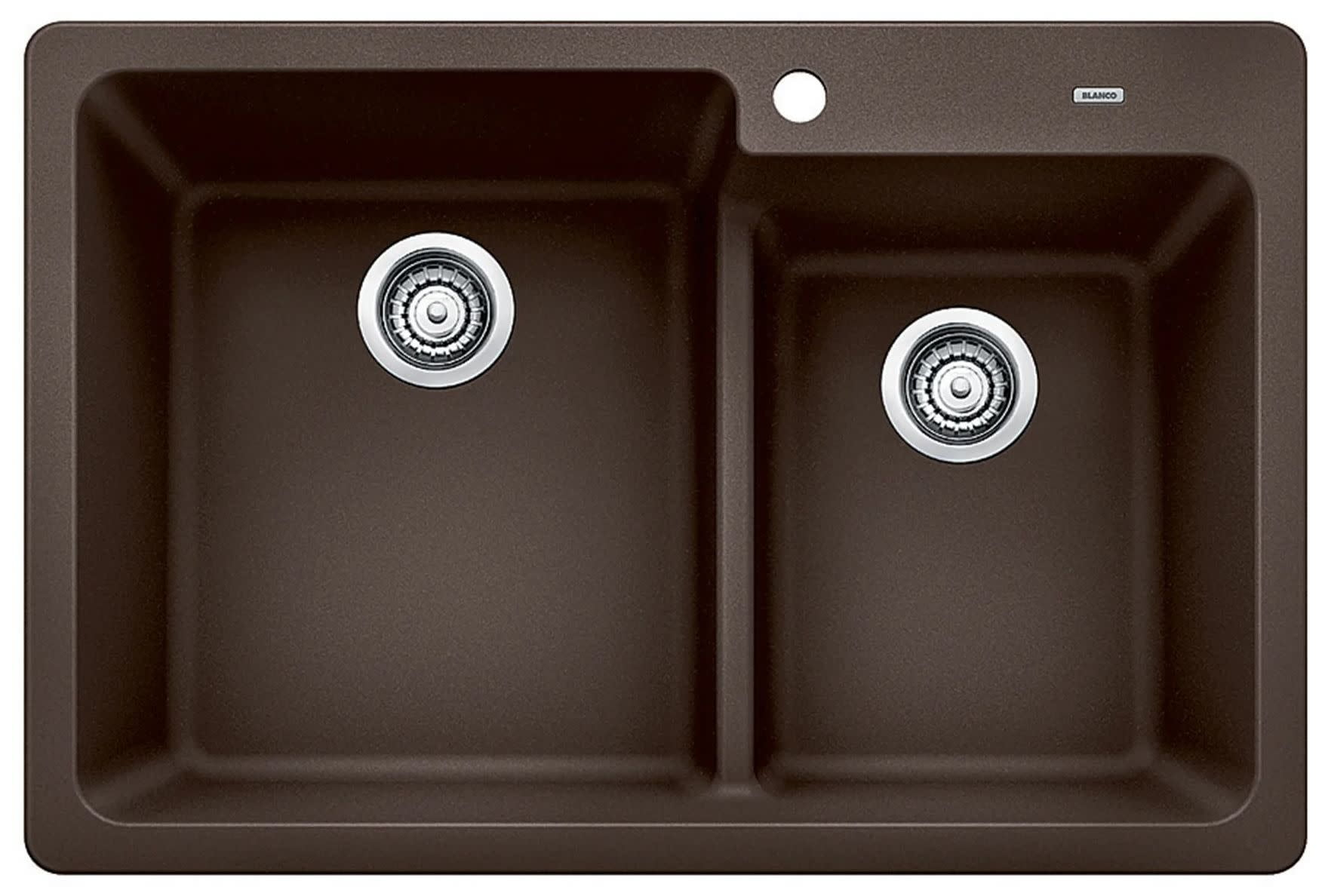 Blanco 442092 Grandis 33" Drop-In Or Undermount Double Basin Silgranit Kitchen Sink - Cafe