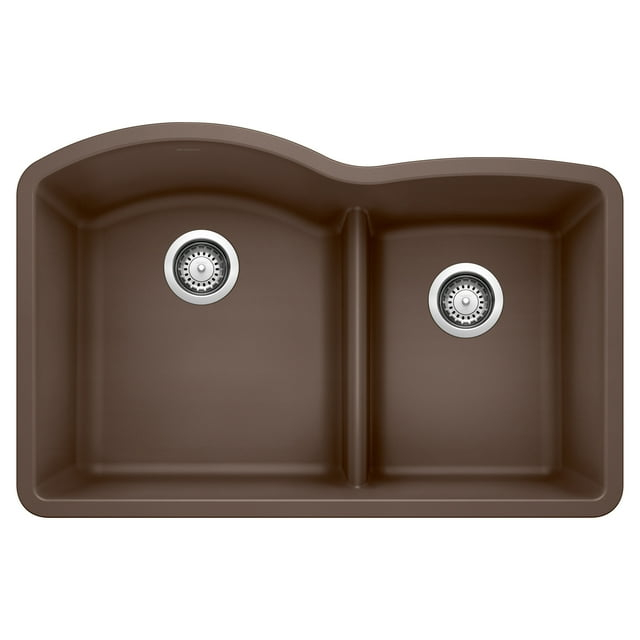 Diamond SILGRANIT 32" 60/40 Double Bowl Undermount Kitchen Sink with Low Divide