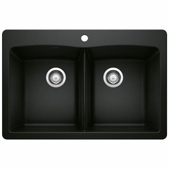 Diamond SILGRANIT 33" L x 22" W Double Bowl Drop-In/Undermount Kitchen Sink