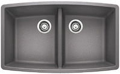 Performa SILGRANIT 33" L x 19" W Double Bowl Undermount Kitchen Sink