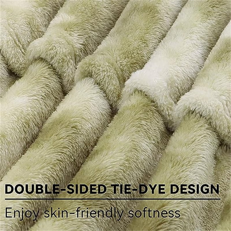 Blanket Cozy Soft Green Tie Dye Blanket - Size 40" x 50"